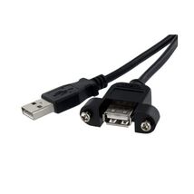 StarTech.com 1 ft Panel Mount USB Cable A to A - F/M  - $15.00
