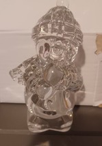 Mikasa Frostys Choir Snowman Playing the Trumpet Full Lead Crystal Figurine 6.5” - £11.99 GBP