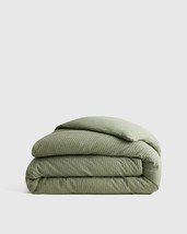 NWOT Quince Organic 100% Cotton Luxe Waffle Duvet Cover Olive King Bedding - £42.99 GBP