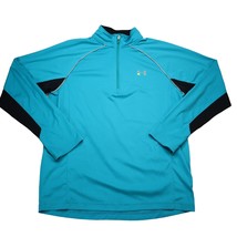 Under Armour 1/4 Zip Womens  L Blue Run AllSeasonGear Regular Fit Pullover - $25.62