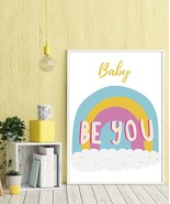 Rainbow Print, baby be you, Rainbow Art Print, Rainbow Wall Art, Rainbow... - $2.73 CAD