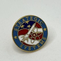 US Strategic Systems Star Wars USA Military Patriotic Enamel Lapel Hat Pin - $5.95