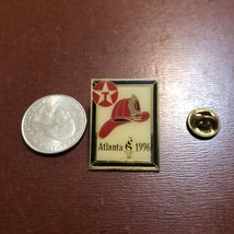 Texaco 1996 Atlanta USA Olympics Team Pin Fire Hat Made in 1992 - $9.50