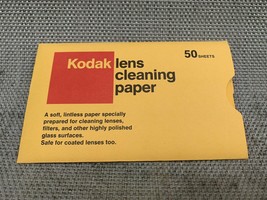 Kodak Lens Cleaning Paper. 50 sheets. No Longer Made. FREE SHIPPING C0 - £5.99 GBP