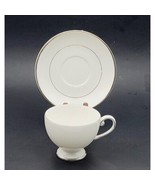 Mikasa Cameo Platinum Teacup HK301 Cup &amp; Saucer Dining Coffee - $437.71 MXN
