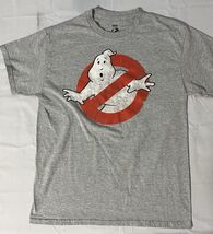 Ghostbusters Distressed Logo Men&#39;s Grey Heather T-Shirt New Medium - $8.90
