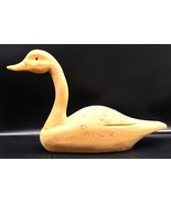 Vtg Wooden Duck or Canadian Goose Decoy Handmade Carved Unpainted 22&quot; - $112.27 CAD