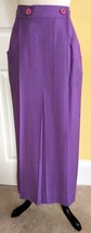 Vintage CHRISTIAN DIOR Separates Long Purple Rayon Wrap Skirt w/ Pockets (8) - £26.93 GBP