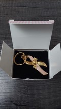 Avon Pink Ribbon Breast Cancer Awareness Vintage Key Chain With Box Keyring - £5.78 GBP