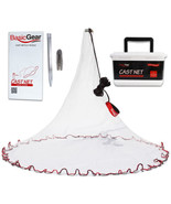 BasicGear Cast Net | Lead, 4ft Radius, 3/8 inch Mesh for Freshwater and ... - €97,48 EUR