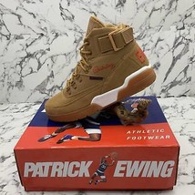 Men’s PATRICK EWING 33 HI WINTER Wheat | Gum | Red Sneakers - £157.70 GBP