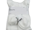 Nike Everyday Plus Cushion Crew Socks White 6 Pack Men&#39;s Sz 8-12 NEW SX6... - £21.95 GBP