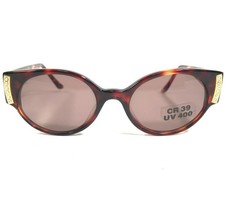 Vintage Enrico Coveri Sunglasses MOD.769 221 Brown Round Frames with Pink Lenses - £52.47 GBP