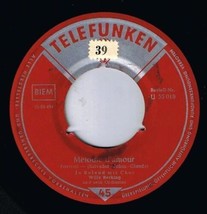 Jo Roland wit Willy Berking Melodie d&#39;amour 45 rpm Was ist schon dabei - $10.28