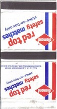 Matchbook Cover Red Top Safety Matches Diamond Match Flattened Box - $1.97