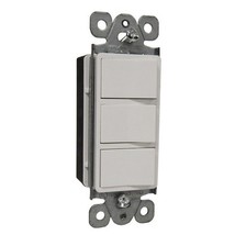 Morris 81971 Commercial Grade Decorative Triple Rocker Switch, 15 Amp Cu... - $9.86