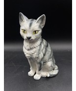 Lefton Gray &amp; White 7” Kitty Cat Figurine E-4208 - €34,62 EUR