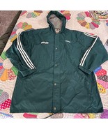Vintage Adidas Jacket Mens XL Green Trefoil Streetwear Skate hooded nylon - $824.28 MXN