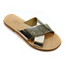 Leather handmade gold mirror gold Greek Sandals - £40.06 GBP+