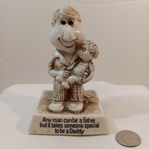 Vintage 1976 Russ Berrie &amp; Co Figurine &quot;Any Man Can Be a Father. . .&quot; #713 - £11.87 GBP