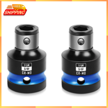 2PCS Impact Bit Holders 3/8 Inch Square Drive To 1/4 Inch Hex Socket Adapter - £15.70 GBP