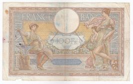 France, 100 Francs, 1937, P86b, XF, Little Damage in Bottom Right - $25.16
