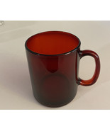 Arcoroc France ~ Ruby Red Glass Coffee / Tea Cup / Mug  ~ Made in France - $9.90