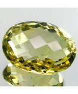 Superbe A+ 70Ct Transparent Fin Naturel Citron Quartz Ovale Checker Coup... - $52.56