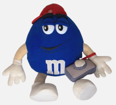 Official M &amp; M Posable Stuffed Plush Blue Mars Bendable Arms Legs With Camera - $13.72