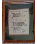 Dear Dad a Beautiful Tribute Verse Framed &amp; Matted (#1539)  - €46,89 EUR