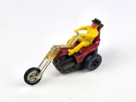 1971 Mattel Chopcycles Red Chopper Motorcycle w/ yellow rider Good Condi... - £62.05 GBP