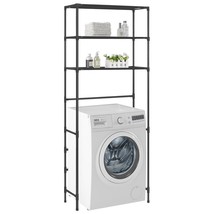 vidaXL Black Stainless Steel 3-Tier Storage Shelf with Non-Woven Fabric - $136.36 CAD