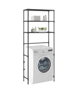 vidaXL Black Stainless Steel 3-Tier Storage Shelf with Non-Woven Fabric - $135.83 CAD