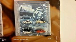1/43 Schuco 4 Porsche 356 diorama set in framed case,rare item 02752 - $370.00