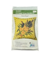 WonderArt Needlepoint Pillow Cover Harvest Bouquet Yellow Floral 12 x 12 in - £22.88 GBP