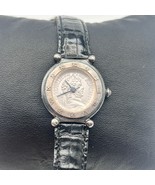 Vintage Carolee Antoninus Pius Black Leather Women’s Watch Working New B... - $28.57 CAD
