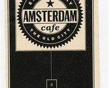 Amsterdam Cafe Menu The Old City Knoxville Tennessee 1990&#39;s - $9.90