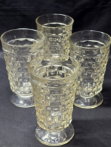 COLONY WHITEHALL CLEAR 6&quot; Cube Pattern Iced Tea Soda Beverage Glass - Se... - $31.92