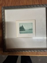 Original Miniature Etching Framed Seine Notre Dame Signed Tint - £27.26 GBP