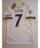 Son Heung Min Tottenham Hotspur EPL Match Slim White Home Soccer Jersey ... - $90.00