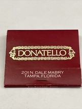 Vintage Matchbook Cover  Donatello   Italian Restaurant  Tampa, Fl  gmg unstruck - £9.86 GBP