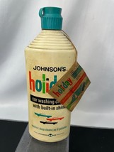 Vintage Johnson&#39;s Holiday Car Washing Cream Wax Bottle Advertising - £18.82 GBP