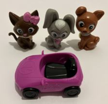 Barbie Sports Car for Pets With Rabbit-Cat-Dog Figures Toy Replacement Lot of 4 - £11.83 GBP