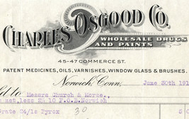 Norwich Connecticut Charles Osgood Wholesale Drugs Patent Medicines - £13.67 GBP