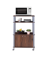 3-Tier Trolley Microwave Oven Stand W/ Rolling Cart Kitchen House Use Wa... - £79.78 GBP