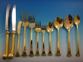 Onslow Gold Stainless Steel by Oxford Hall Flatware Set Service 168 Pieces - £2,364.65 GBP