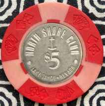 (1) $5. North Shore Club Casino Chip - 1965 - Lake Tahoe, Nevada - 1 Chip - $7.39