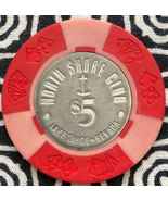 (1) $5. North Shore Club Casino Chip - 1965 - Lake Tahoe, Nevada - 1 Chip - $140.70 MXN