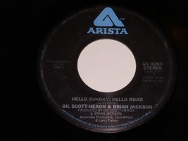 Gil Scott Heron Brian Jackson Hello Sunday Hello Road 45 Rpm 1977 Arista Label - £10.41 GBP