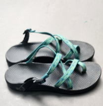 CHACO Zong Ecotread Blue Open Back Slip On Adjustable Strap Sandals Size 10 - £53.77 GBP